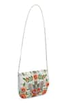 Buy_House of Webhin_White Bead Pearlescent Butterfly Flap Bag _at_Aza_Fashions