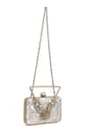 Buy_House of Webhin_Gold Embellished Mother-of-pearl Bag _at_Aza_Fashions