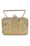 Shop_House of Webhin_Gold Embellished Mother-of-pearl Bag _at_Aza_Fashions