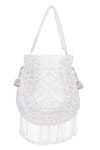 Shop_House of Webhin_White Embellished Snowflake Bead Potli _at_Aza_Fashions