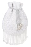 Buy_House of Webhin_White Embellished Snowflake Bead Potli _Online_at_Aza_Fashions