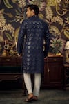 Shop_Kasbah_Blue Georgette Embroidered Chikankari And Sequins Work Kurta _at_Aza_Fashions