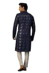 Shop_Kasbah_Blue Georgette Embroidered Chikankari And Sequins Work Kurta _Online_at_Aza_Fashions