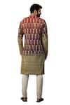 Buy_Kasbah_Maroon Georgette Embroidered Gota Kurta _Online_at_Aza_Fashions