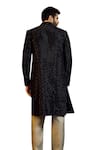 Buy_Kasbah_Black Silk Embroidered Cutdana Sherwani _Online_at_Aza_Fashions