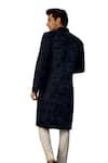 Buy_Kasbah_Blue Velvet Embroidered Cutdana Sherwani _Online_at_Aza_Fashions