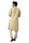 Shop_Kasbah_Beige Georgette Embroidered Thread Chikankari Sequin Kurta _Online_at_Aza_Fashions