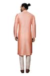 Priyanka Haralalka_Pink Cotton Silk Layered Kurta With Pyjama _at_Aza_Fashions