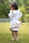 Shop_Toplove_White Neoprene Embellished Pipe Chic Work Blazer And Skirt Set _at_Aza_Fashions