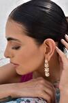 Buy_Swabhimann_Rose Gold Diamonds, Stones Polki Embellished Dangler Earrings _Online_at_Aza_Fashions