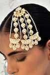 SWABHIMANN_Gold Plated Kundan Embellished Chand Passa _Online_at_Aza_Fashions