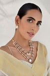 Buy_Swabhimann_Multi Color Beads, Diamonds Polki Embellished Layered Necklace Set _at_Aza_Fashions