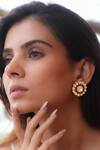 Buy_Zeeya Luxury Jewellery_White Polki Ananya Studded Earrings_at_Aza_Fashions