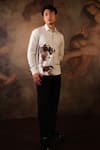 Shop_House of KOA_White Crepe Printed Statue Of David Shirt _at_Aza_Fashions