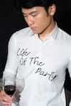 Buy_House of KOA_White Italian Banana Crepe Embroidery Life Of The Party Shirt _Online_at_Aza_Fashions