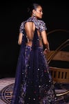 Ohaila Khan_Multi Color Polymoss Hand Embellished 3d Stars Geometric Andromeda Lehenga Set _Online_at_Aza_Fashions