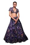 Buy_Ohaila Khan_Multi Color Polymoss Hand Embellished 3d Stars Geometric Andromeda Lehenga Set 