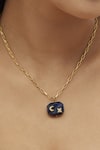 Mirelle_Blue Lapis Lazuli Estelle Pendant Necklace _Online_at_Aza_Fashions