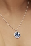 Mirelle_Blue Sapphire Brea Pendant Necklace Set _Online_at_Aza_Fashions