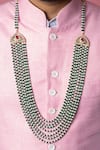 Buy_Queens Jewels_Green Bead Pearl Multi-layer Necklace _at_Aza_Fashions