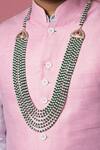 Shop_Queens Jewels_Green Bead Pearl Multi-layer Necklace _at_Aza_Fashions