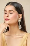 Buy_Neeta Boochra_Silver Plated Mirror Two Toned Twin Peacock Carved Earrings _Online_at_Aza_Fashions