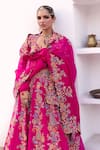 Shop_Mrunalini Rao_Pink Lehenga And Blouse Pure Silk Embroidery Ayoni Paisley Gul Bridal Set _at_Aza_Fashions