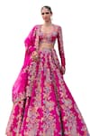 Mrunalini Rao_Pink Lehenga And Blouse Pure Silk Embroidery Ayoni Paisley Gul Bridal Set _Online_at_Aza_Fashions