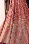 Buy_Mrunalini Rao_Red Lehenga And Blouse Raw Silk Embroidery Tarangini Paisley Bagh Bridal Set _Online_at_Aza_Fashions