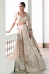 Shop_Mrunalini Rao_Ivory Lehenga Pure Silk Embroidered Resham Sweetheart Dakshayani Set _at_Aza_Fashions