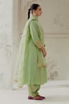 Buy_Ranian_Green Blended Silk Embroidered Floral Round Work Kalidar Kurta Salwar Set 