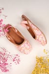 HELLO JR_Pink Titli Print Mules _Online_at_Aza_Fashions