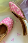 Buy_HELLO JR_Pink Starry Embroidered Juttis _at_Aza_Fashions