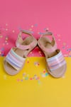 Buy_HELLO JR_Multi Color Flash Stripe Print Sandal _at_Aza_Fashions