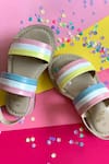 Shop_HELLO JR_Multi Color Jelly Colorblock Sandal _at_Aza_Fashions