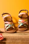 Shop_HELLO JR_Multi Color Splash Colorblock Sandal _at_Aza_Fashions