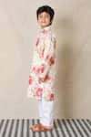 Shop_Anthrilo_Beige Cotton Printed Floral Blossom Kurta With Pyjama _Online_at_Aza_Fashions