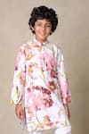 Anthrilo_Multi Color Cotton Printed Blossom Kurta With Pyjama _Online_at_Aza_Fashions