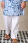 Buy_Anthrilo_Blue Cotton Printed Garden Kurta With Pyjama _Online_at_Aza_Fashions