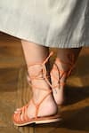 Buy_Miraki_Orange Tie Up Flats 