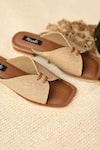 Miraki_Beige Textured Pattern Flats _Online_at_Aza_Fashions