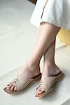 Shop_Miraki_Beige Textured Pattern Flats 