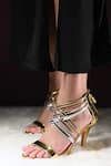 Shop_Miraki_Gold Criss Cross Metallic Heels _Online_at_Aza_Fashions