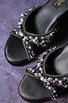 Buy_Miraki_Black Pearl Bead And Embellished Wedges _Online_at_Aza_Fashions