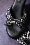 Shop_Miraki_Black Pearl Bead And Embellished Wedges _Online_at_Aza_Fashions