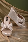 Shop_Miraki_White Pearl Bead And Work Wedges _at_Aza_Fashions