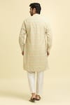 Shop_RNG Safawala_Beige Kurta Cotton Silk Printed Geometric And Embroidered Set _at_Aza_Fashions