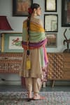 Shop_Swatti Kapoor_Multi Color Hand Woven 40gm Chanderi Print Foil Jashan Dupatta _at_Aza_Fashions