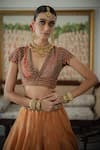 Buy_Swatti Kapoor_Multi Color Handwoven Yarn Dyed Silk Embroidered Bead Chand Beadwork Blouse _Online_at_Aza_Fashions