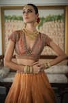 Shop_Swatti Kapoor_Multi Color Handwoven Yarn Dyed Silk Embroidered Bead Chand Beadwork Blouse _Online_at_Aza_Fashions